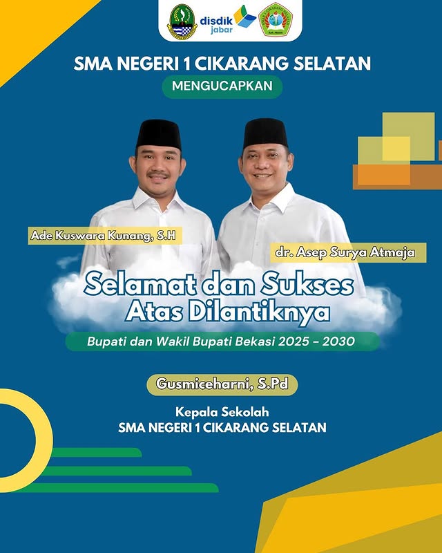 SELAMAT dan SUKSES Dilantiknya Bupati dan Wakil Bupati Bekasi 2025-2030